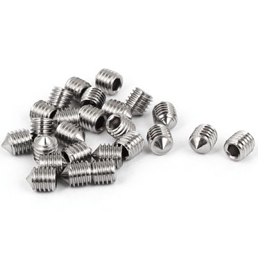 Uxcell M3 X 4mm Grub Screws - 50PCS Cone Point Hex Socket Set