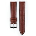 thumbnail image 2 of Hirsch George Embossed Leather Watch Strap - Golden Brown - L - 22mm - Silver Buckle, 2 of 9