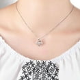 thumbnail image 2 of Crown Necklace for Women CZ Pendant and Chain Two Tone Sterling Silver Ginger Lyne Collection, 2 of 6