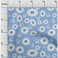 thumbnail image 2 of oneOone Cotton Cambric Dusty Blue Fabric Florals Diy Clothing Quilting Fabric Print Fabric By Yard 56 Inch Wide, 2 of 6