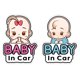 thumbnail image 1 of 2 pares de pegatinas para letreros de bebé en el coche, pegatina para coche de bebé, pegatina extraíble para tablero de anuncios de seguridad, pegatina bonita para ventana de coche para bebé, 1 of 5