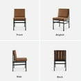 thumbnail image 3 of Odelia Bistro Set - Dining Table + Dining Chair Set of 2 (Pecan Brown), 3 of 9
