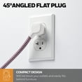 thumbnail image 4 of Honeywell Powerstrip with 2 AC Outlets, 2 USB Ports, 3 ft. Fabric Cord (Lavendar/White), 4 of 5