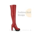thumbnail image 3 of BLISSFUL STEP Platform Chunky Heels Over the Knee High Boots for Women, 3 of 6