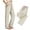 Beige women hiking pants elastic waist a1, variant on Cagogo Women Hiking Pants Elastic Waist Wide Leg Loose Cargo Trousers with Pockets Casual Outdoor Travel Beach Travel Work Lounge Pants, Khaki S