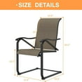 Patio Chairs Outdoor Rockable Dining Chairs w/Armrests 350 LBS Capacity