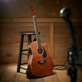 thumbnail image 2 of Ashthorpe Full-Size Cutaway Thinline Acoustic Electric Guitar Package, Brown, 2 of 7