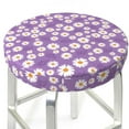 thumbnail image 3 of Lsque Daisies Flowers Round Bar chair cushion covers Velvet Fabric Premium Comfort Protects from Scratches and Stains for 14-17 Inch Chair- 14 inch, 3 of 7