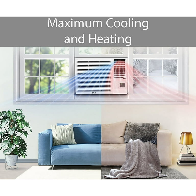 LG 23000 BTU 230V Window-Mounted Air Conditioner with 11600 BTU  Supplemental Heat Function - Walmart.com