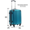 Jetstream 20inch Hardside Rolling Spinner Carry On Luggage, Teal