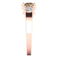 thumbnail image 3 of Three-Stone Engagement Ring for Women - 1.5ct Yellow Moissanite in 14K Rose Gold Promise Ring, 3 of 6