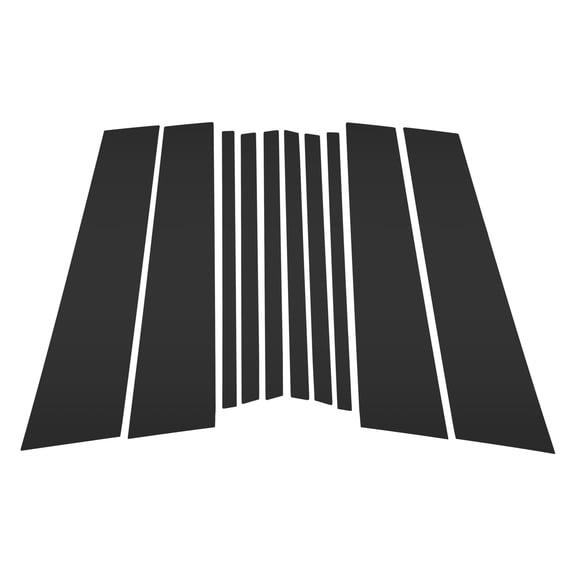 Unique Bargains Door Pillar Window Trim Front Rear Left Right for Volkswagen Tiguan 2018-2022 Anti Scratch Sticker Pillar Posts Door Outer Exterior Cover Black 10 Pcs