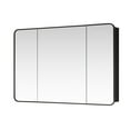 thumbnail image 2 of Talayuela 48 in.W x 32 in.H Aluminum Framed Medicine Cabinet in Brushed Black, 2 of 17