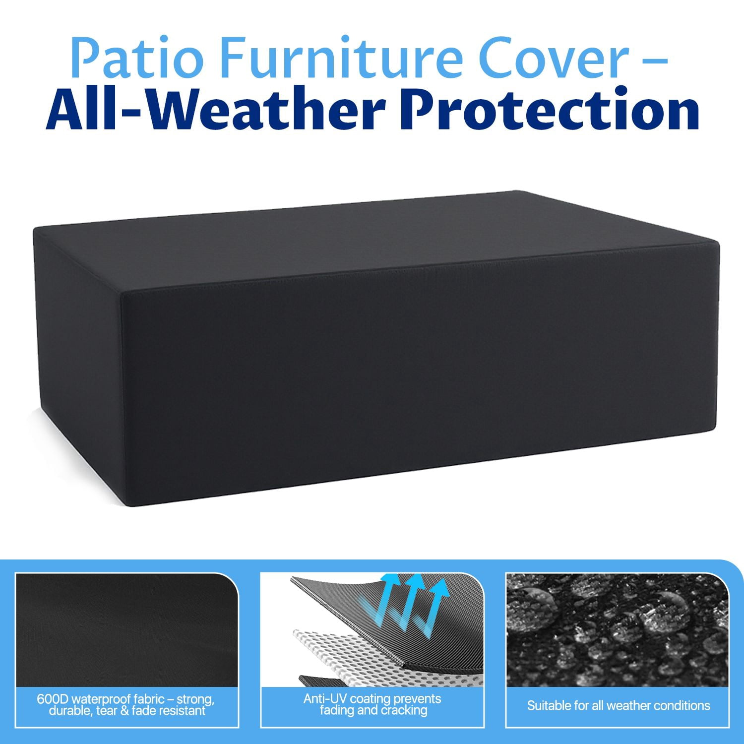 LazySunsets Aluminum Patio Furniture Set 2 Seats, Light Gray