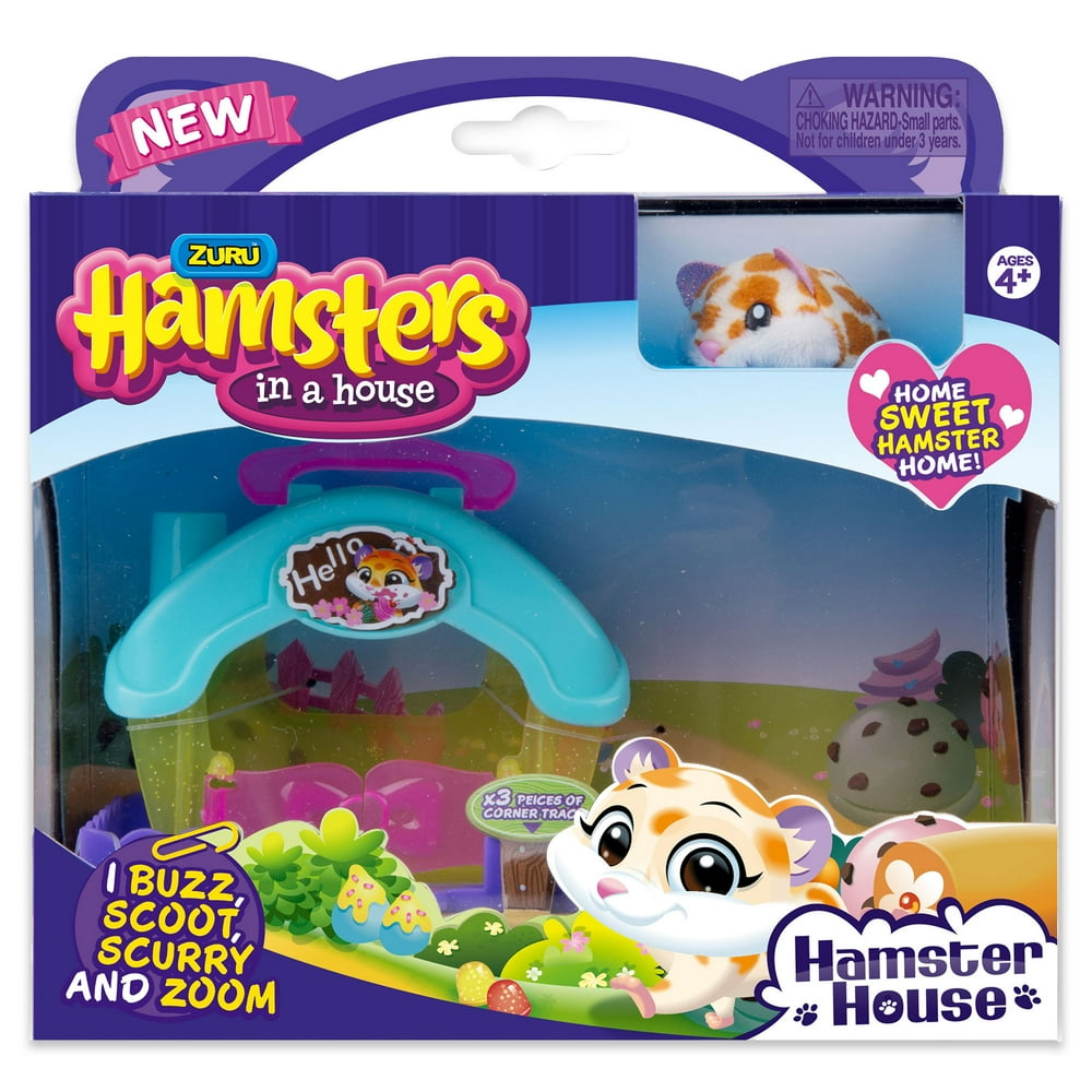 hamsters in a house track set
