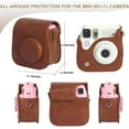 thumbnail image 4 of WWS-Carrying Case for Fujifilm Instax Mini SE/7+/7s/7c Instant Film Camera, Protective Case PU Leather Case for Instax Mini SE Case with Adjustable Shoulder Strap (No Camera) - Brown, 4 of 4
