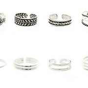 Dress Choice Adjustable Toe Rings for Women Summer Beach Open Toe Rings Set Hypoallergenic Adjustable Open Toe Rings Set Tail Pinky Band Rings Barefoot Foot Jewelry