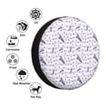 thumbnail image 4 of Yiaed Lavender Flowers Print Tire Wheel Cover, Waterproof Spare Tire Cover Fit for Jeep, Truck,Trailer, RV, SUV, Camper and Most Vehicle-14 inch, 4 of 6