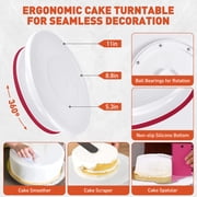 XUEYU 700 Pcs Cake Decorating Kit, Cake Baking Supplies with 3 Non-Stick Springform Pans Set and 24 Piping Tips, Baking Set with Non-slip Turntable, Cake Decorating Supplies Kit for Beginners,Plastic