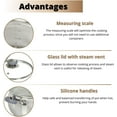 thumbnail image 4 of Daniks Modern 6-Piece Stainless Steel Induction Cookware Set – Dishwasher Safe Pots with Heatproof Handles, Glass Lids, Silver, 4 of 8