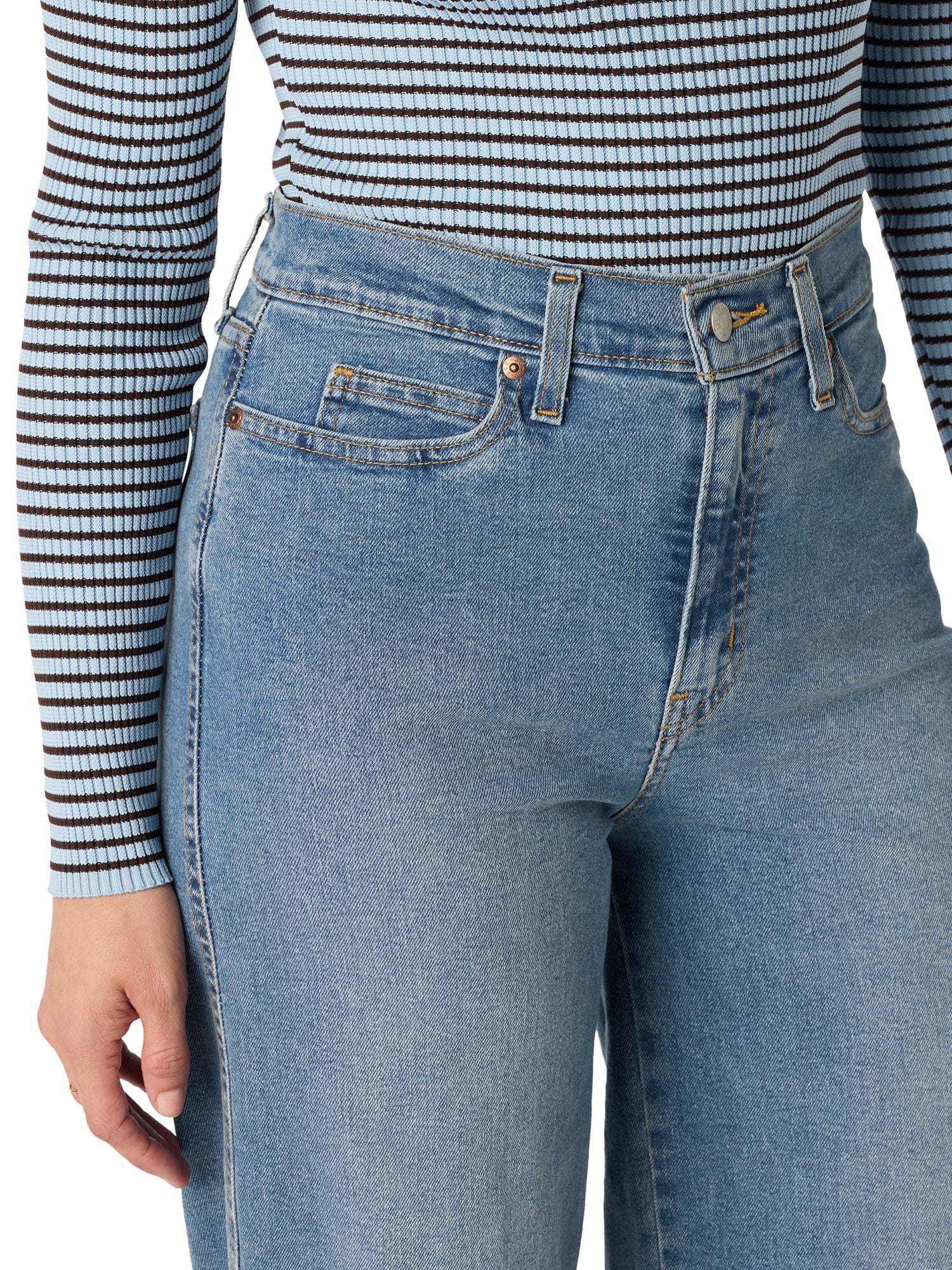 Levi Strauss Signature Women's and Women's Plus Vintage Wide Leg Crop Jeans