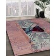 thumbnail image 2 of Ahgly Company Indoor Square Abstract Mauve Taupe Purple Abstract Area Rugs, 5' Square, 2 of 6