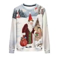 thumbnail image 6 of Women's Ugly Christmas Sweatshirt Funny Xmas Tree Graphic Long Sleeve Round Neck Loose Holiday Pullover Shirt, 6 of 6