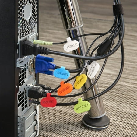 Wrap-It Storage - Cord Identification Labels (12-Pack) - Assorted Colors