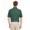 thumbnail image 3 of Harriton Foundation 100% Cotton Short-Sleeve Twill Shirt Teflon (M582) Hunter Green, M, 3 of 3