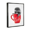 thumbnail image 4 of Stupell Industries Raccoon in Cocoa Mug Animals & Insects Painting Black Floater Framed Canvas Art Print Wall Art, 17 x 21, 4 of 10