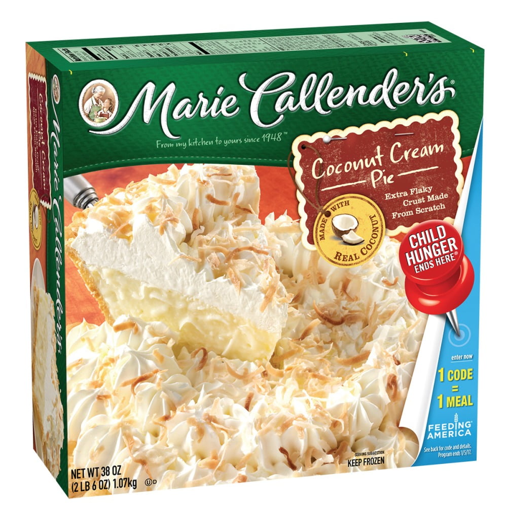 Marie Callender's Frozen Pie Dessert, Coconut Cream, 38 Ounce