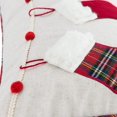 thumbnail image 5 of JWH Handmade Decorative Festive Red and Plaid Stocking Christmas Pillows without Filling 12*20inch, 5 of 9