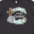 thumbnail image 4 of Inktastic Happy Easter with Cross and Flowers Youth T-Shirt, 4 of 5