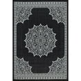 thumbnail image 2 of CAMILSON Summer Medallion, Washable Outdoor Indoor Area Rug, Black, 6x9, 2 of 9