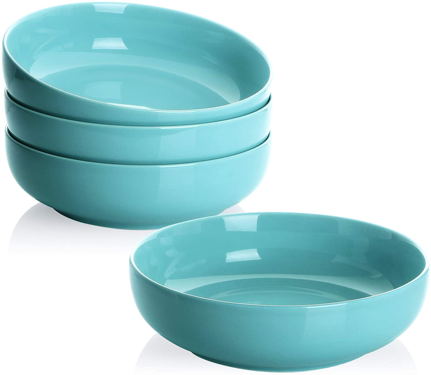 Soup Bowls Set Set of 6 Black Multi Color Fruit Teocera Porcelain Cereal Bowls 22 Ounce for Cereal Salad 