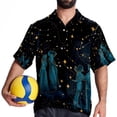 thumbnail image 4 of Constellation Men's Short Sleeve Printed Button Down Hawaiian Beach Shirts, 4 of 6