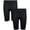Black, variant on Girls Biker Shorts Breathable Stretch Athletic Yoga Running Dance Shorts for Girls 2 Pack
