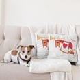 thumbnail image 4 of Ambesonne Cartoon Throw Pillow Cover 2 Pack, Bunny, 24", Yellow White Red, 4 of 7