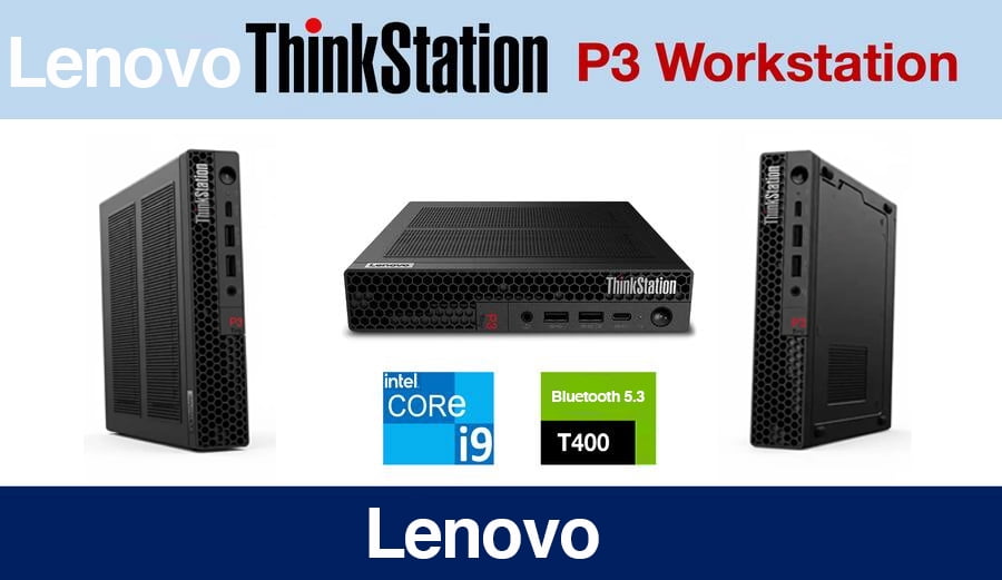 Lenovo ThinkStation Workstation Mini Desktop (Intel i9-14900, NVIDIA T400 4GB, 32GB DDR5, 4TB PCIe SSD, WiFi 6, Bluetooth 5.3, 300W PSU, RJ-45, 1x DP; 3x mDP, HDMI, Win 11 Pro) w/Premium Backpack