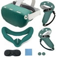 thumbnail image 1 of Silicone Cover Set for Oculus Quest 2, VR Protective Cover Include Front Shell Cover and Controller Grip Cover, Face Cover, Lens Protector Cover, Shakes Stick Caps, 1 of 6