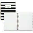 thumbnail image 4 of Cambridge Fashion Hardcover Business Notebook, 80 Sheets, 8 1/4" x 11", Black/White Stripe, 4 of 9