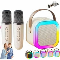 Glistenwing Mini Karaoke,2025 New Glistenwing Karaoke,Stellaya Mini Karaoke Machine,Fall Portable Wireless Small Karaoke Speaker Kids with 2 Mic,Immersive 3D Sound Quality