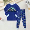 thumbnail image 2 of TOWED22 Toddler Baby Girl Fall Winter Outfit Print Long Sleeve Sweatshirts and Stretch Pants Infant Girl Clothes Size:5-6 Y,Color:Blue, 2 of 9