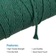thumbnail image 3 of Uxcell Cotton Rope Twisted Braided Rope Cord, Army Green 100m/109 Yard 2mm Dia for Wall Hanging, Plant Hanger, 3 of 5