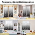 thumbnail image 6 of Black Geometric Kitchen Curtains 84 Inch Length, Modern White Stripe Abstract Distortion Art Grommet Top Bedroom Living Room Curtains, Light Filtering Cafe Curtain Drapes 2 Panels Set 84''x84'', 6 of 9