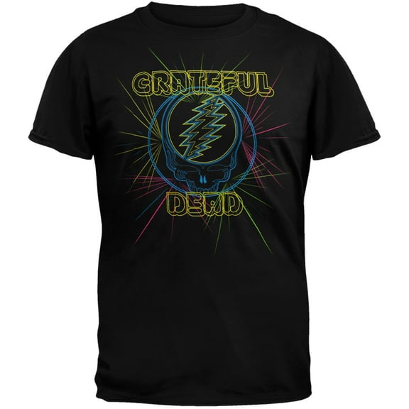 Grateful Dead Men's Laser Light Show Soft Short Sleeve T Shirt