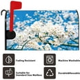 thumbnail image 2 of Cherry Blossoms Mailbox Cover White Sakura Blue Sky Spring Floral Magnetic Mailbox Covers Standard Size 21x18 Inch Spring Decors Post Letter Box Cover Outdoor Courtyard Home Decorations, 2 of 6