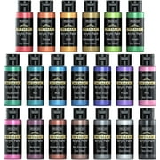 Shuttle Art 2 oz Multi-color Metallic Acrylic Craft Paint (24 Pieces)