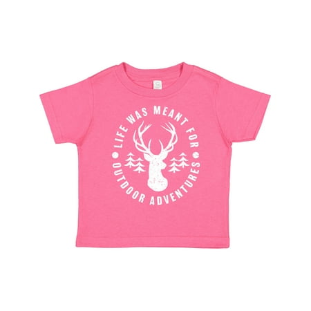 

Inktastic Life Was Meant for Outdoor Adventures with Deer Gift Toddler Boy or Toddler Girl T-Shirt