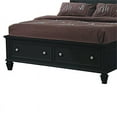 thumbnail image 4 of Transitional Style Sleigh Storage Queen Bed with Molded Details Black, 4 of 5